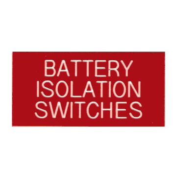 BATTERY ISOLATION  SWITCH 50x25x3 mm
