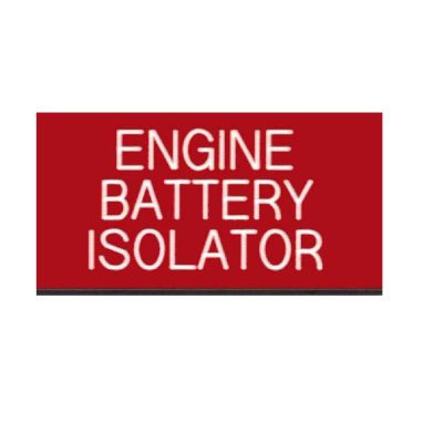 ENGINE BATTERY ISOLATION